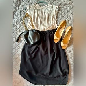 Banana Republic ivory satin shell, size XL